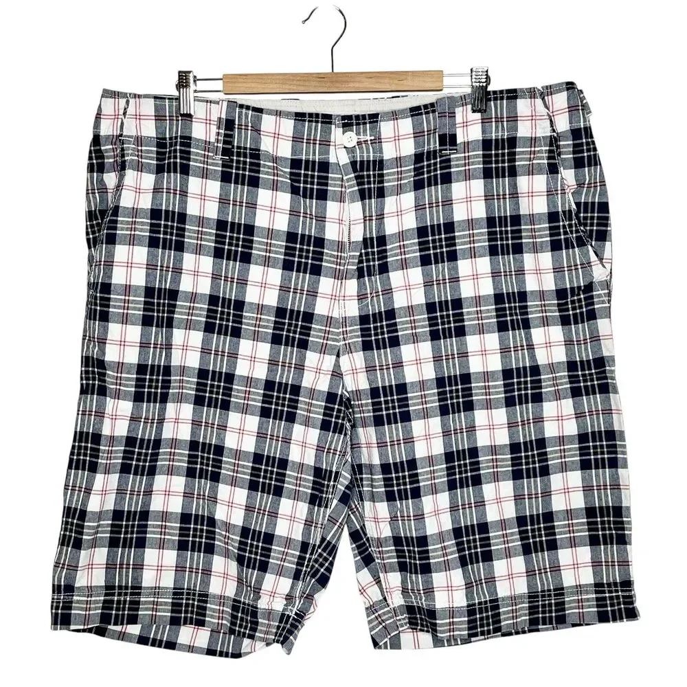 Gap Y2K Plaid Rugged Shorts Mens Size 42 Americana Patriotic Preppy Golf